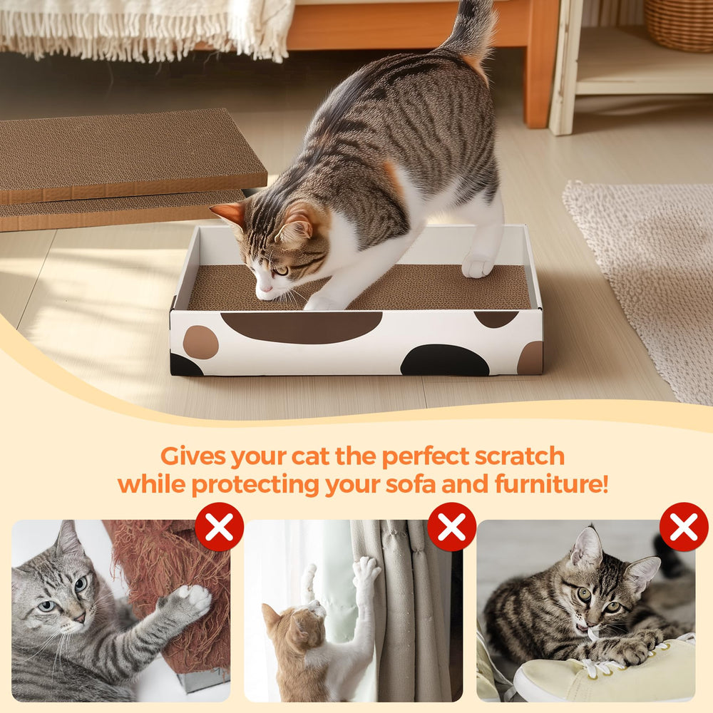 ComSaf furniture-protecting scratcher design helps preserve home furniture.