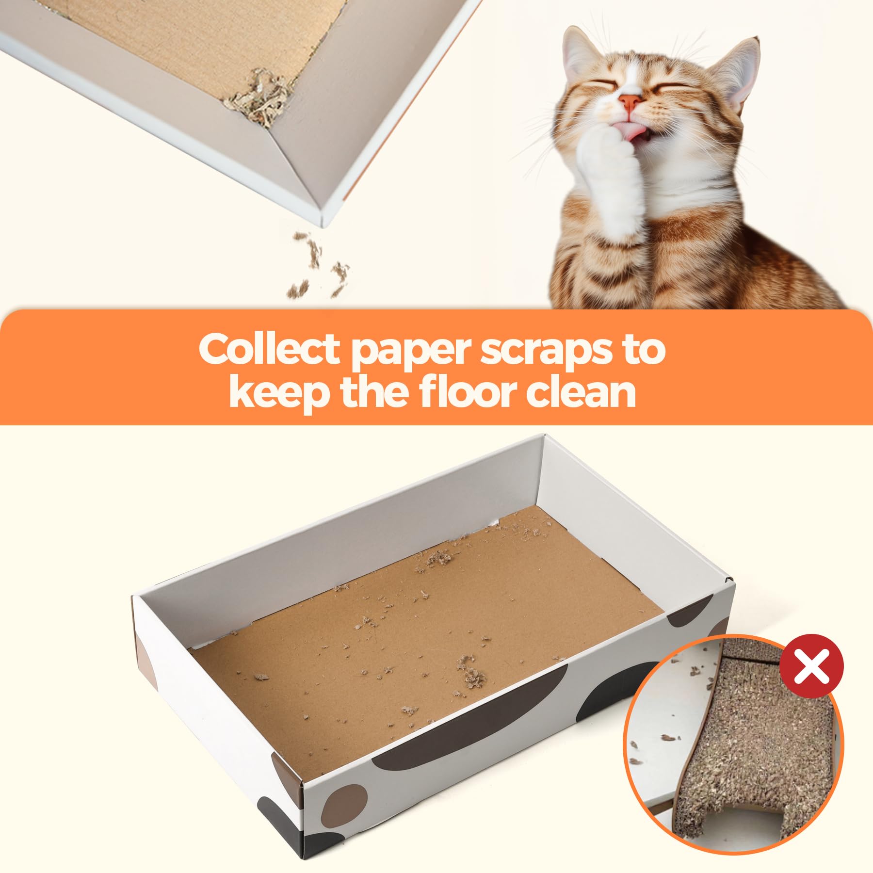 ComSaf indoor cat scratcher set up near a sofa for convenient play area.