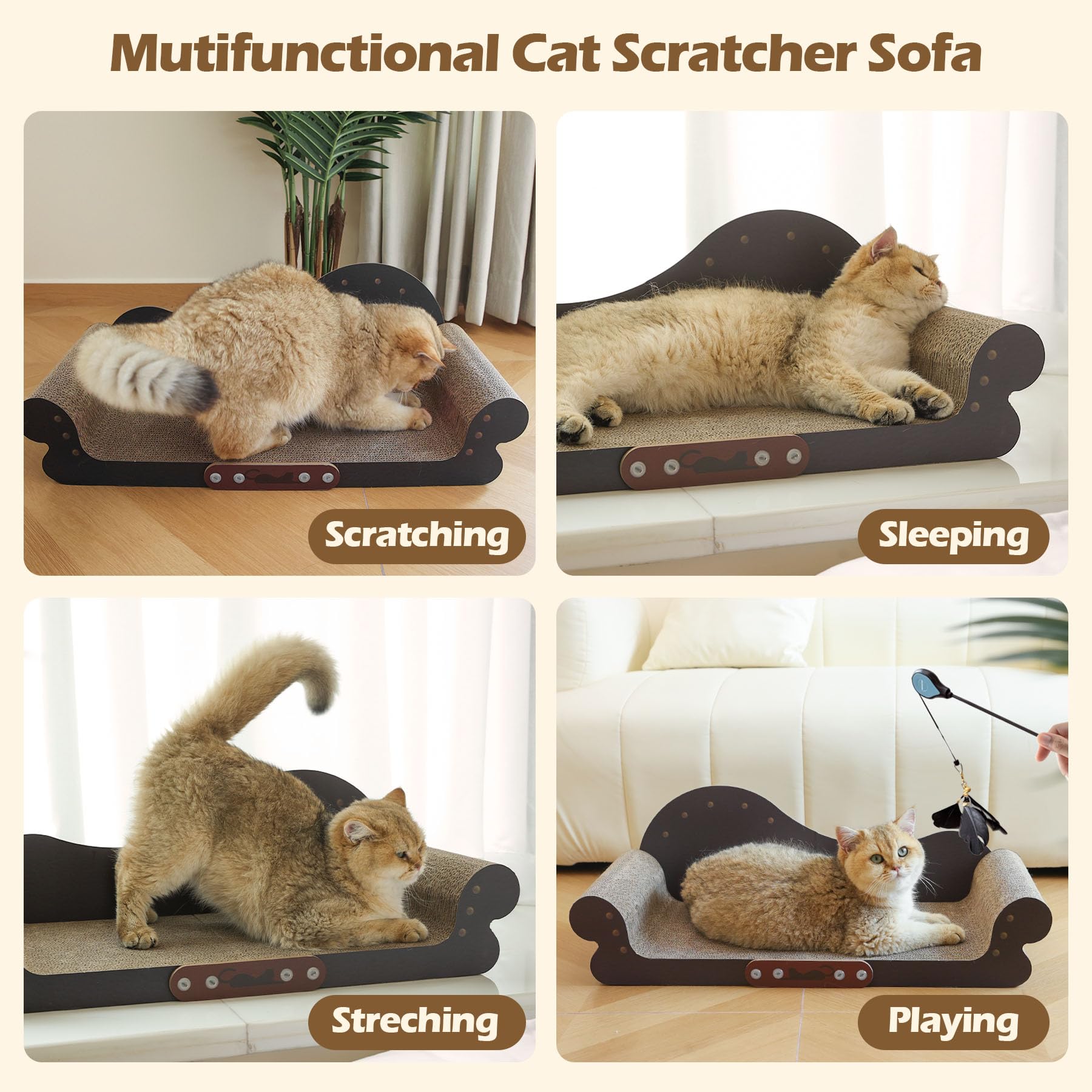 ComSaf lounging cat image highlights ample space suitable for two cats relaxing at home.