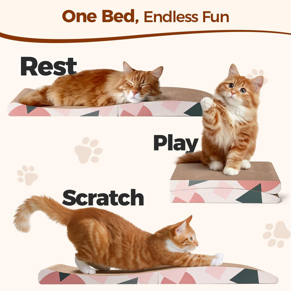 ComSaf large scratcher bed fits multiple cats for shared lounging