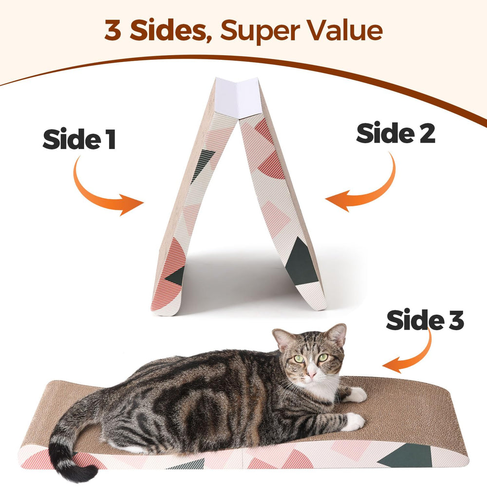 ComSaf odor-free recyclable cardboard keeps indoor cats calm and content