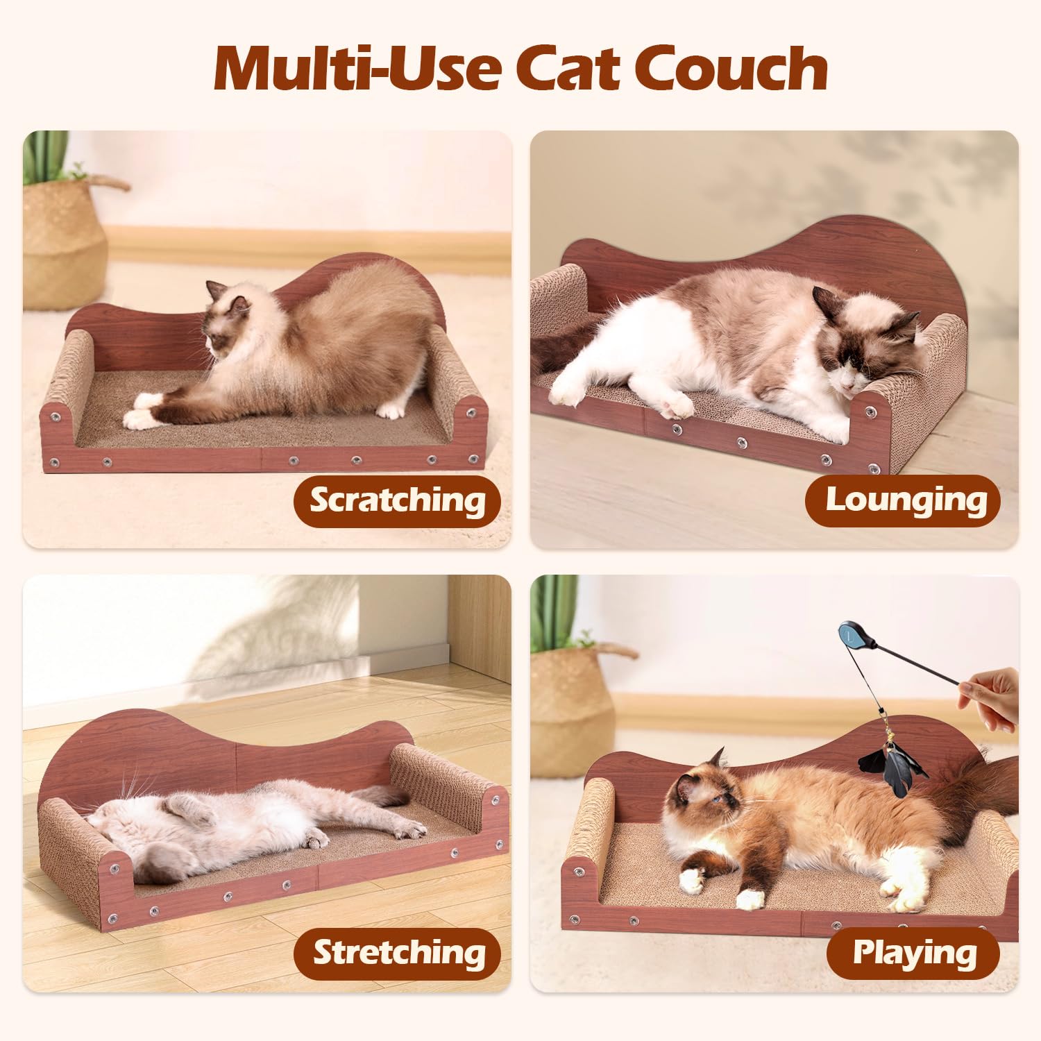 ComSaf odor-free recyclable cardboard ideal for indoor cat use.