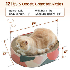 ComSaf oval sleep pod for cats promotes relaxed lounging and spine-friendly positioning.