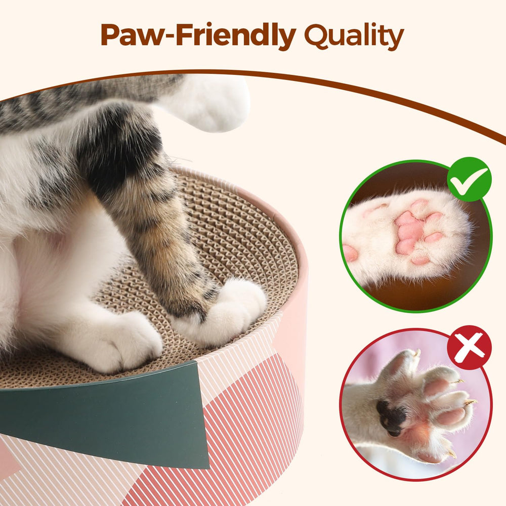 ComSaf recyclable corrugated cardboard cat bed is safe and eco-friendly.