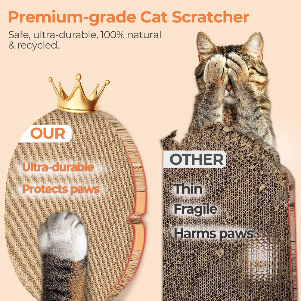 ComSaf safe natural recycled cardboard ensures sturdy, pet-friendly material.