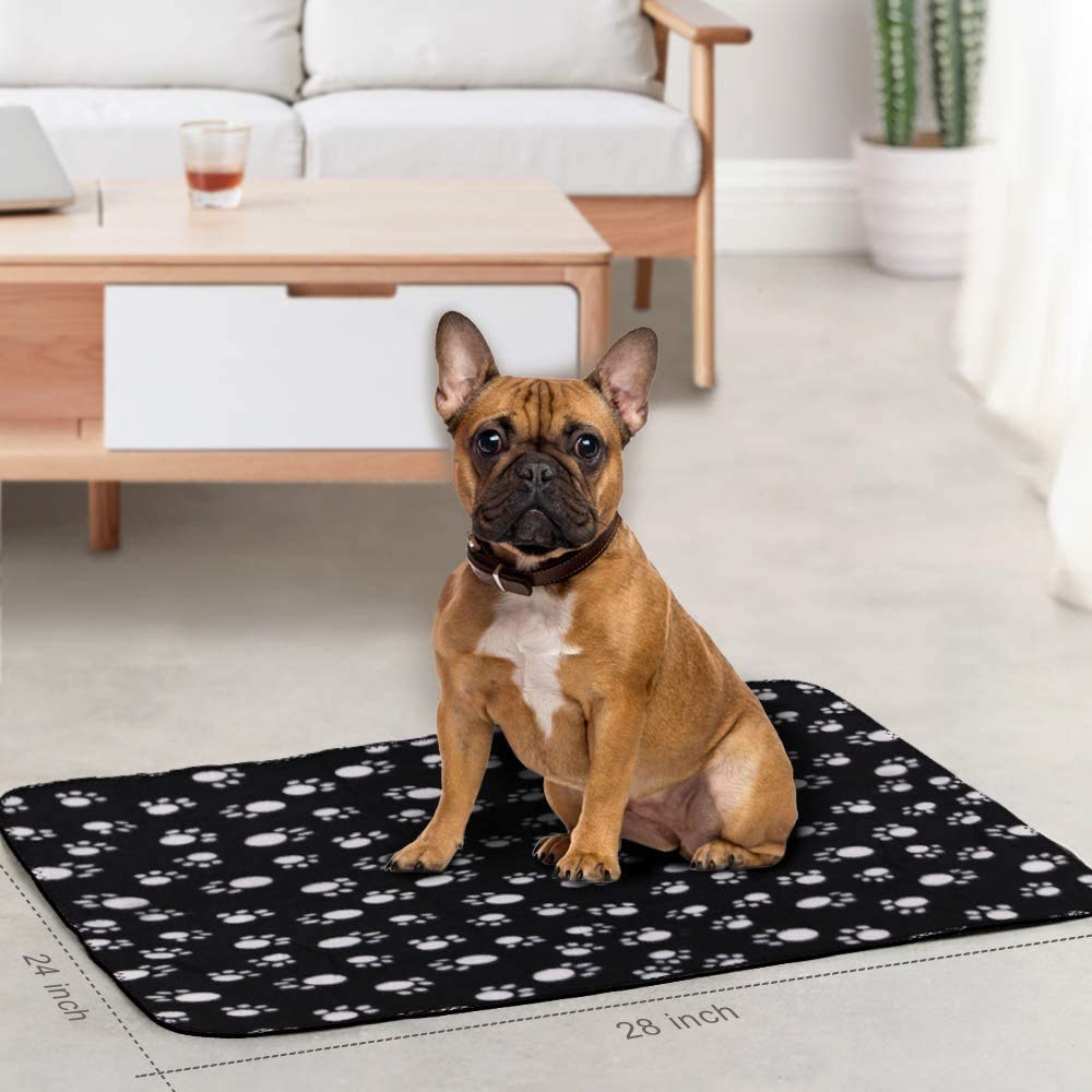 Comsmart paw-print blankets in assorted colors for stylish, practical pet care.