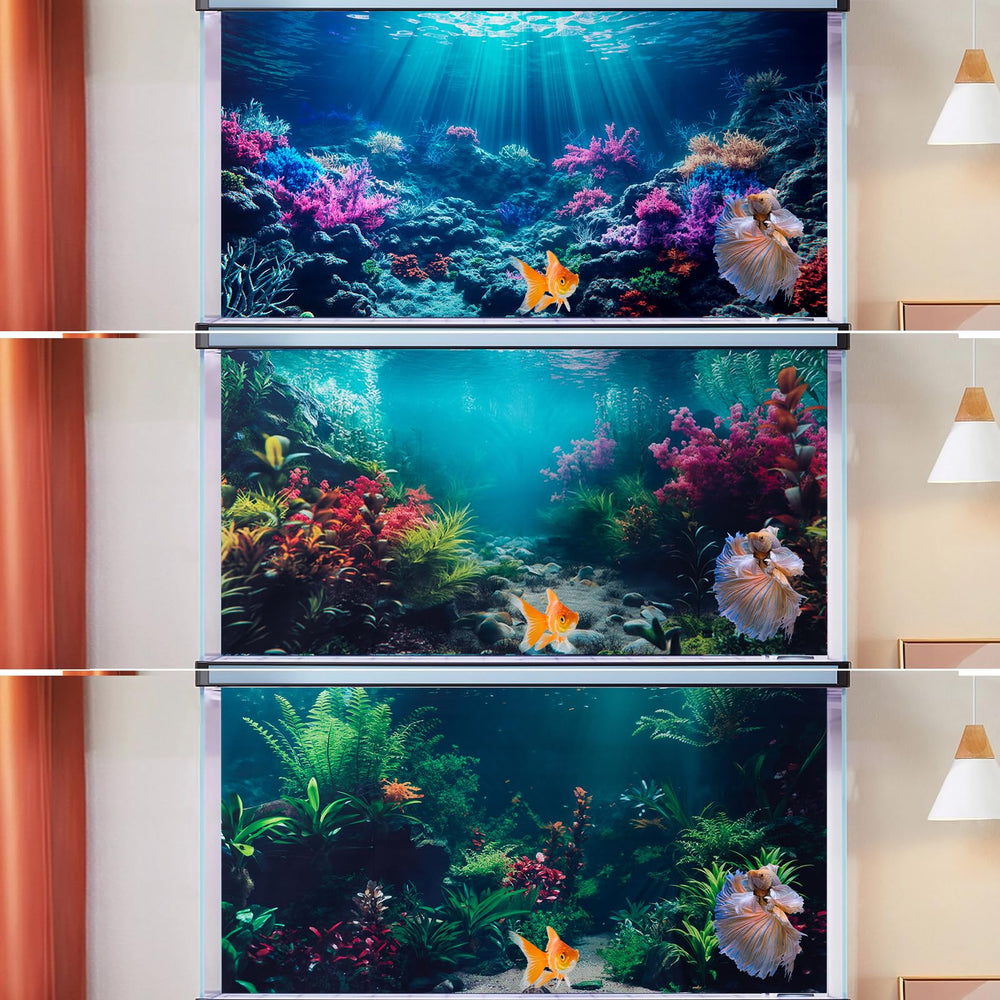 COMSUN depth illusion backdrop helps viewer perceive space in small tanks