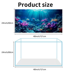 COMSUN aquarium background with rocky seabed enhances natural underwater ambiance