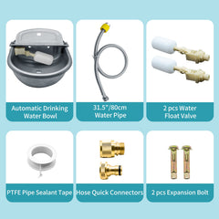 COMVIEE water bowl side view demonstrates easy mounting in yard and stable station setup