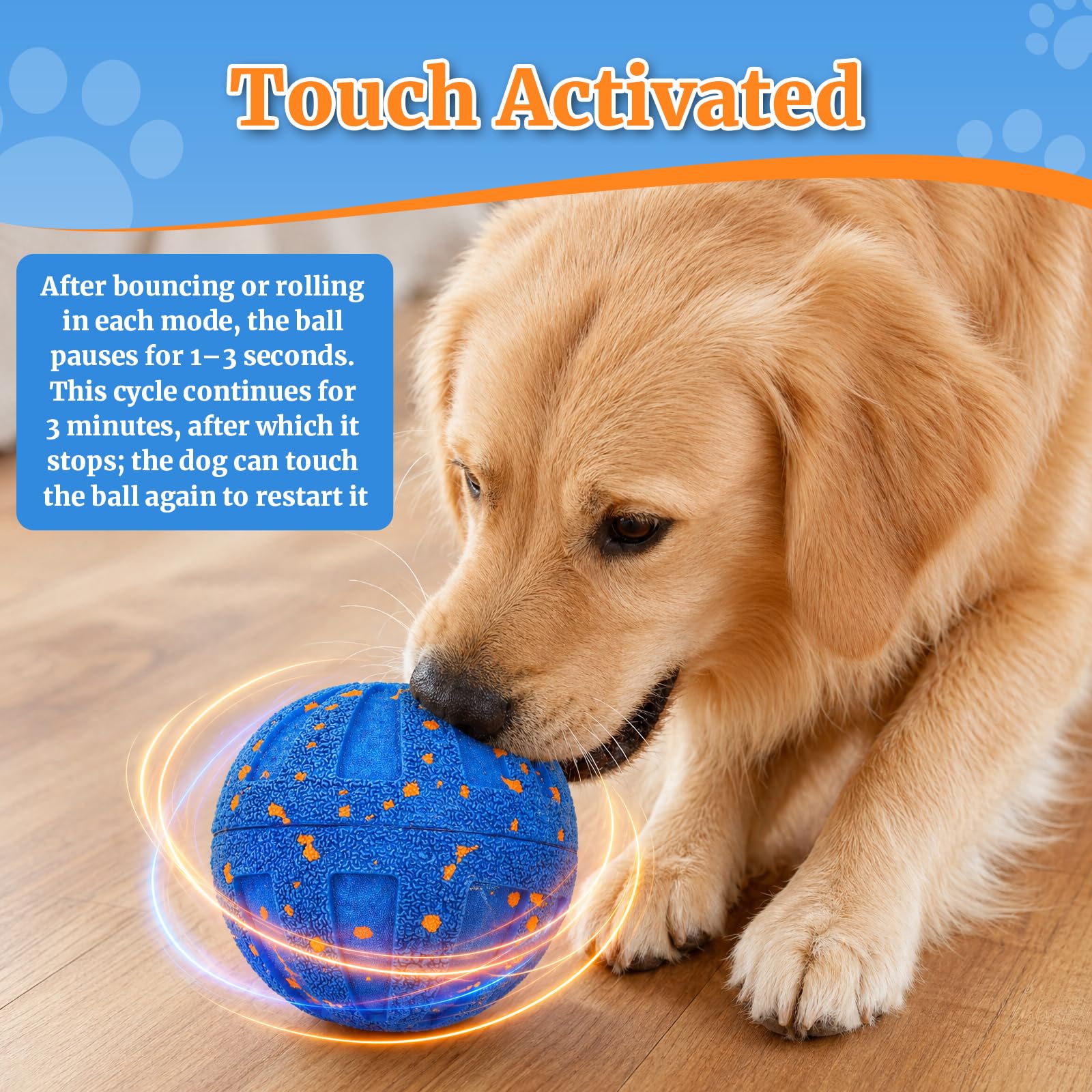 CONAMEI ETPU dental-friendly dog ball for safe chewing