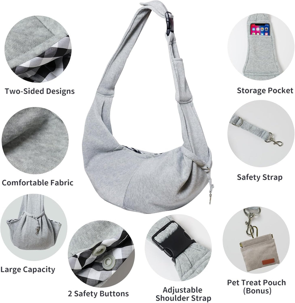 CONLI magnetic detachable treat pouch with carabiner in use