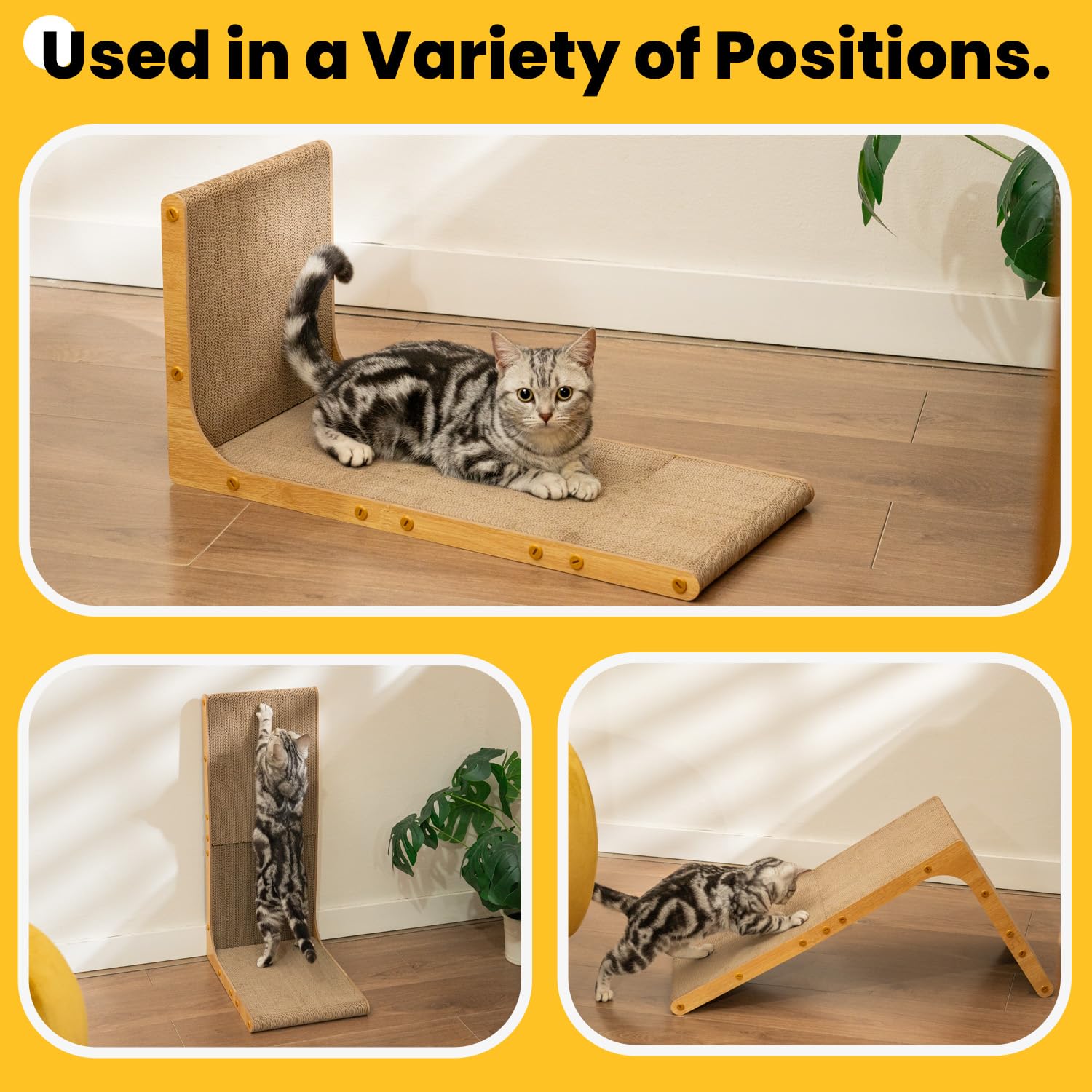 Conlun Non-toxic cardboard material supports safe scratching sessions.