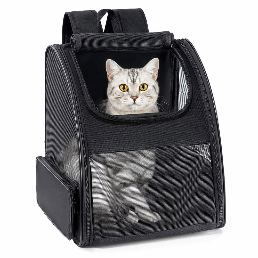 Conlun cat backpack with three mesh panels for airflow