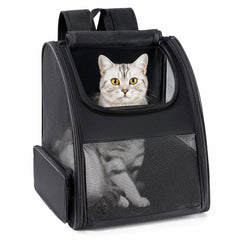 Conlun cat backpack with three mesh panels for airflow