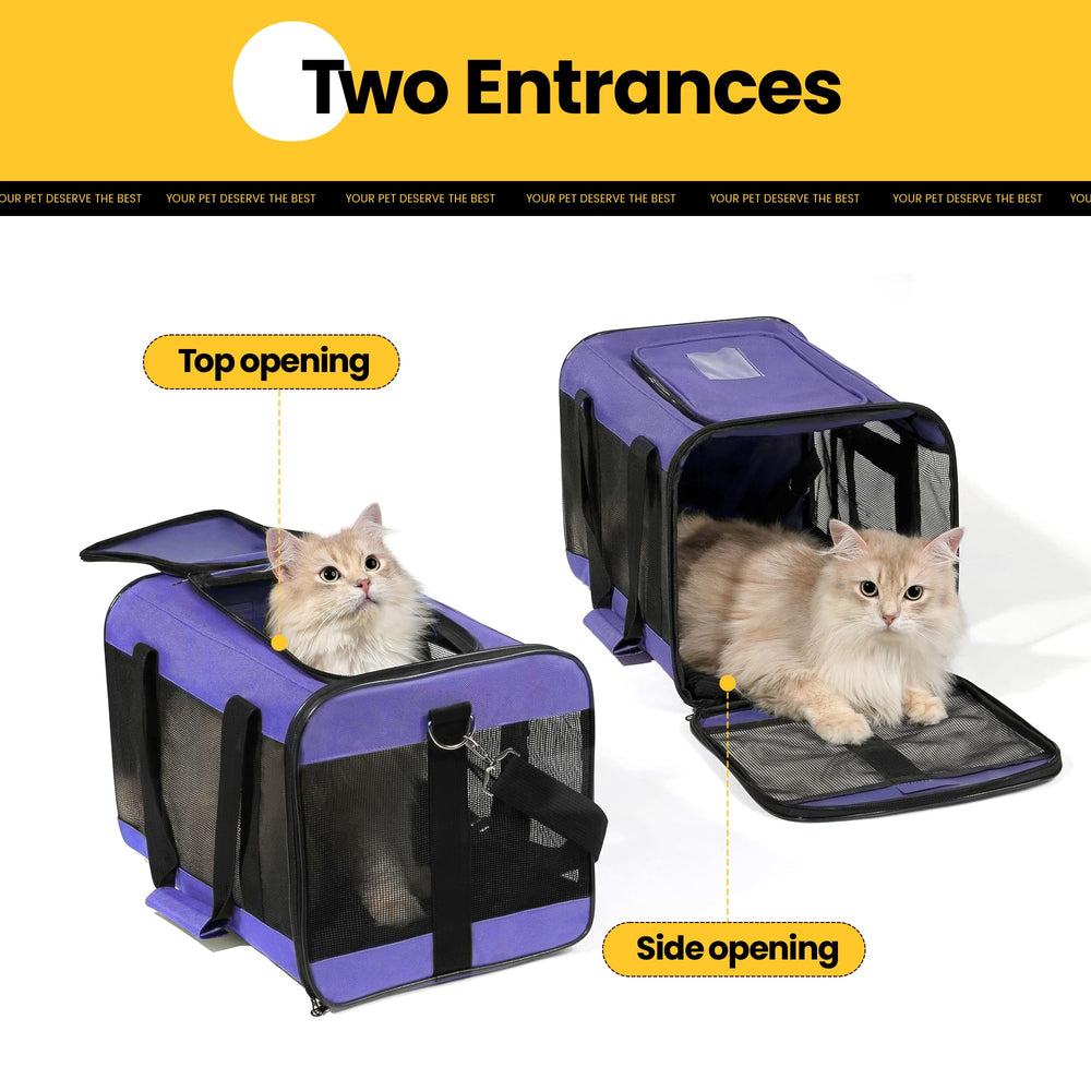 Conlun Cat Carrier exterior pockets for storing essentials
