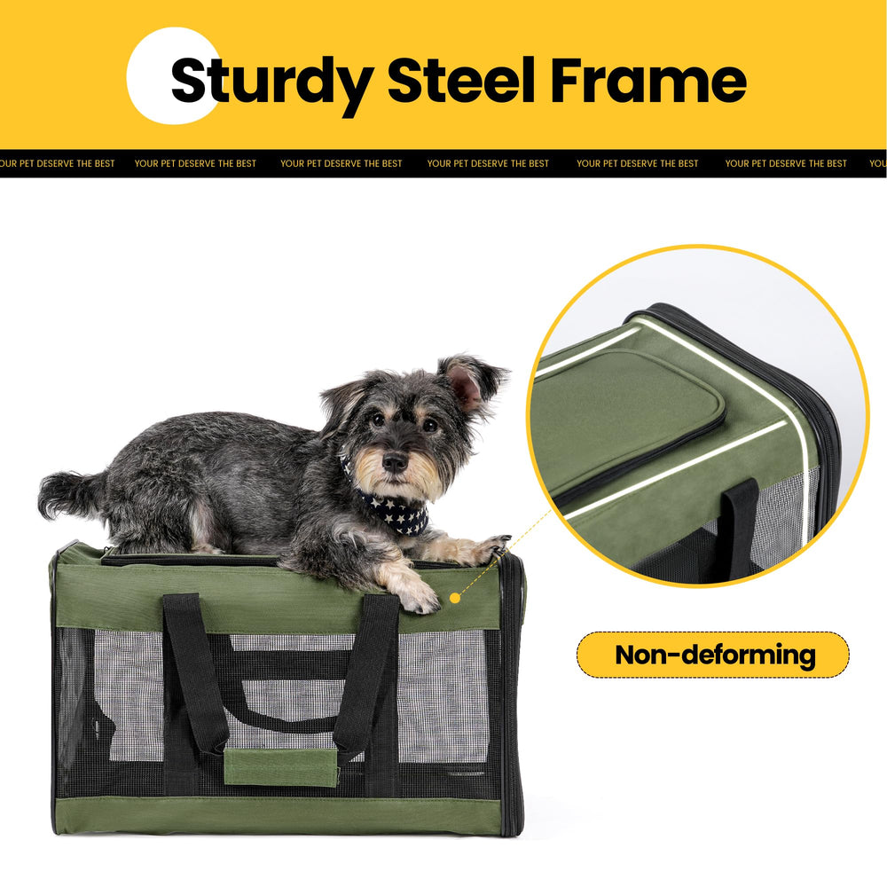 Conlun Cat Carrier external-storage-pockets: carry treats and leashes.
