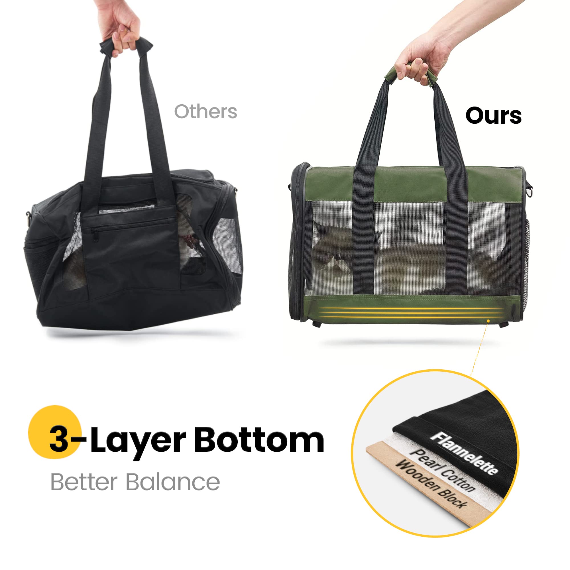 Conlun Cat Carrier foldable-design: store compactly when not in use.