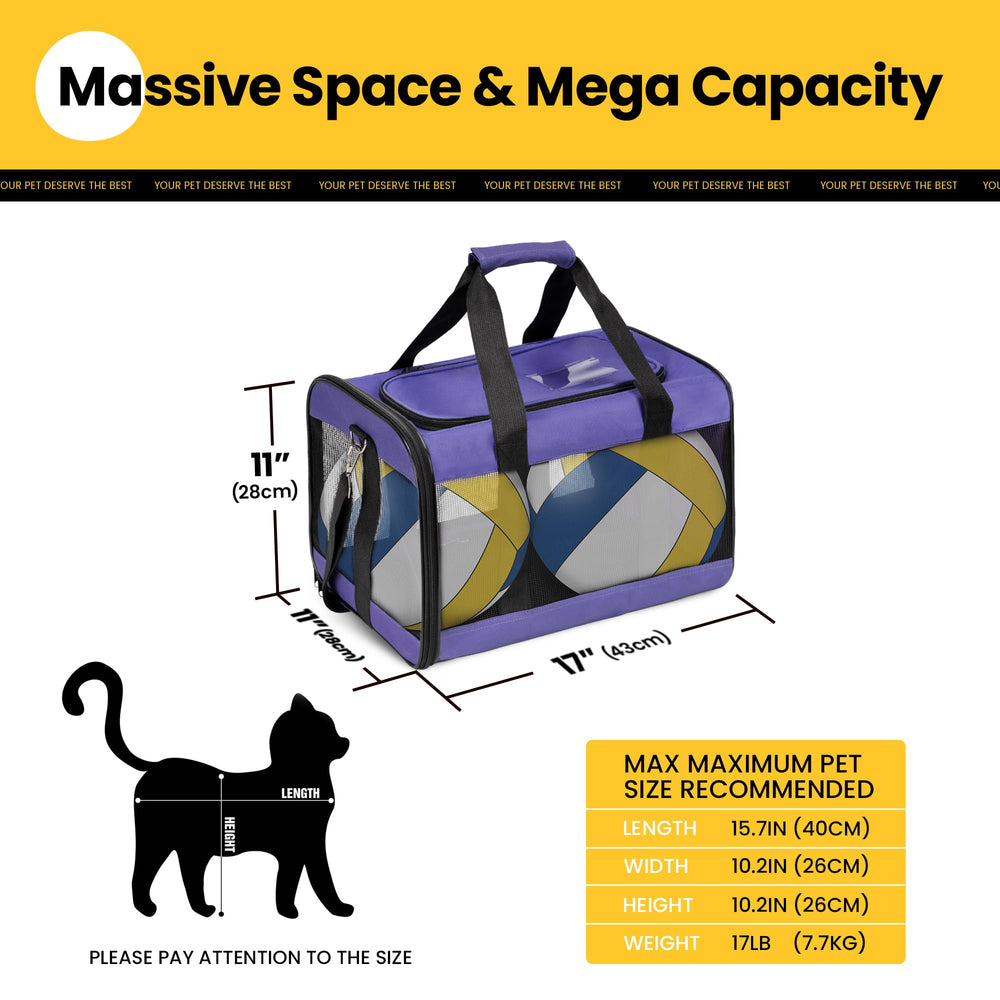 Conlun Cat Carrier interior with safety leash for secure trips