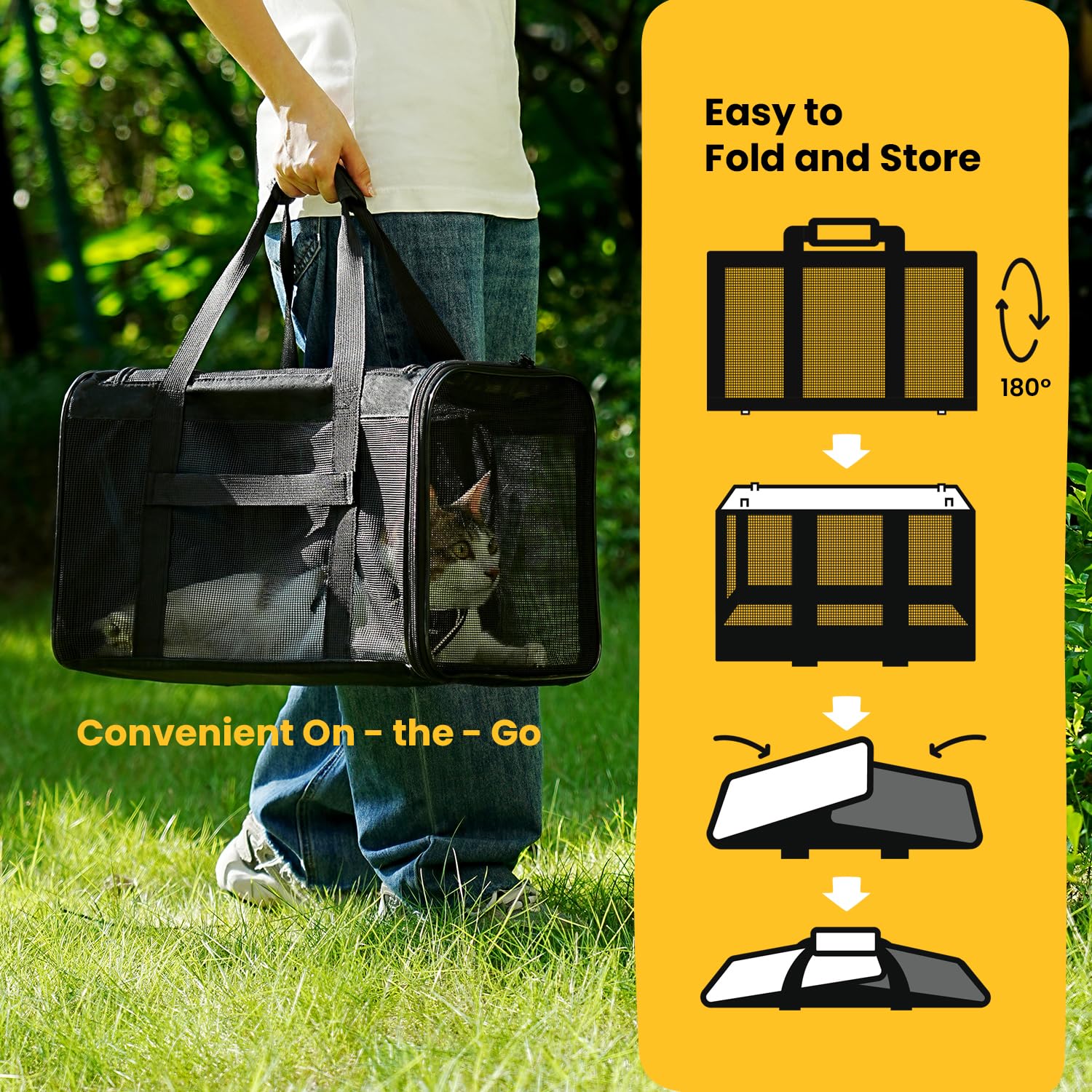 Conlun removable bottom panel simplifies cleaning after trips.