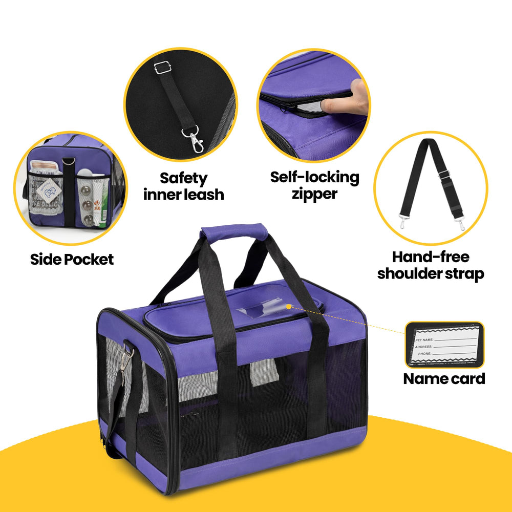 Conlun Cat Carrier removable fleece mat is easy to wash