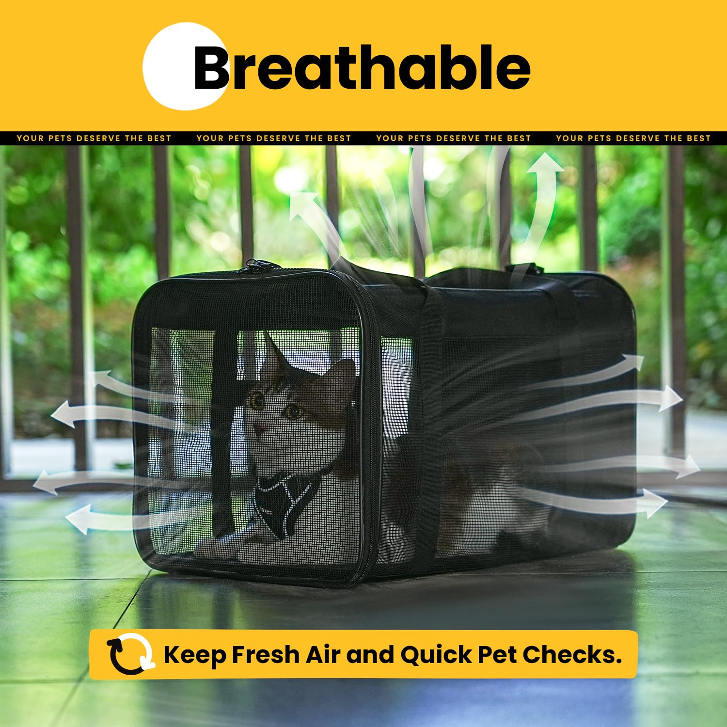 Conlun carrier safety features include self-locking zippers and internal strap.
