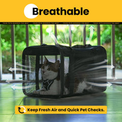 Conlun carrier safety features include self-locking zippers and internal strap.