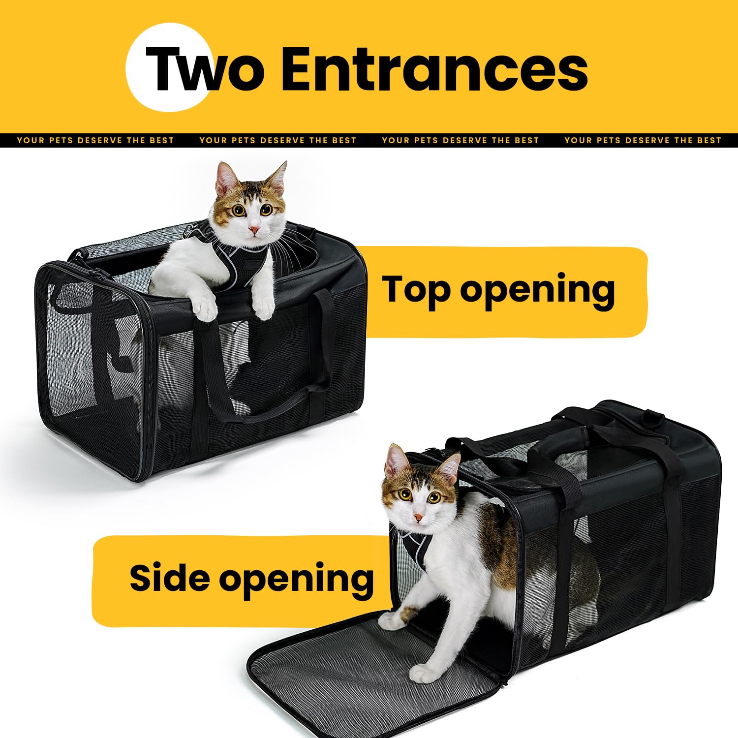 Conlun carrier side pocket and name tag keep essentials handy.