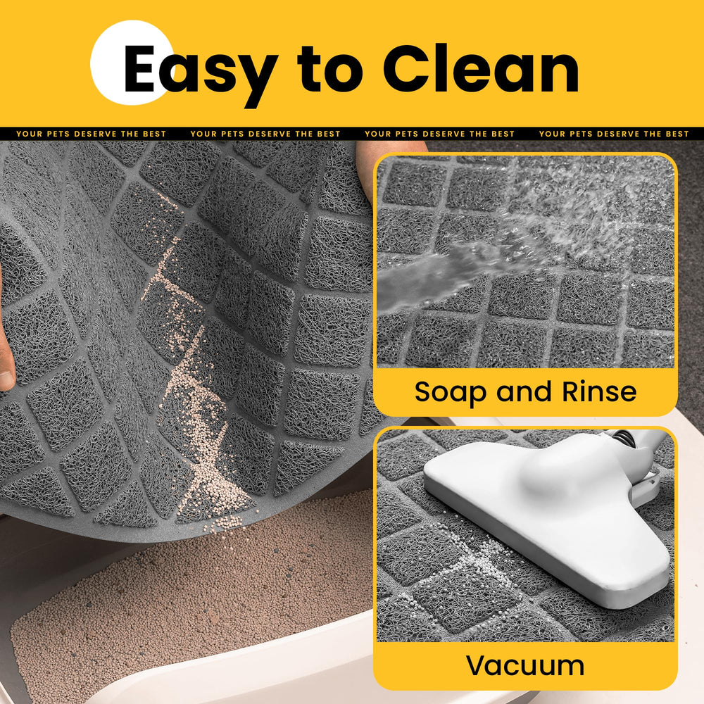 Conlun Cat Litter Mat features deep grooves for litter control.