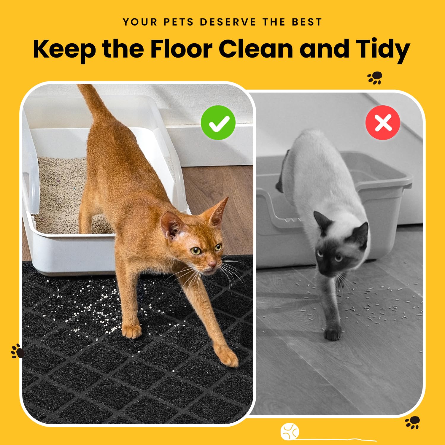Conlun cat litter mat floor protection for clean living spaces.