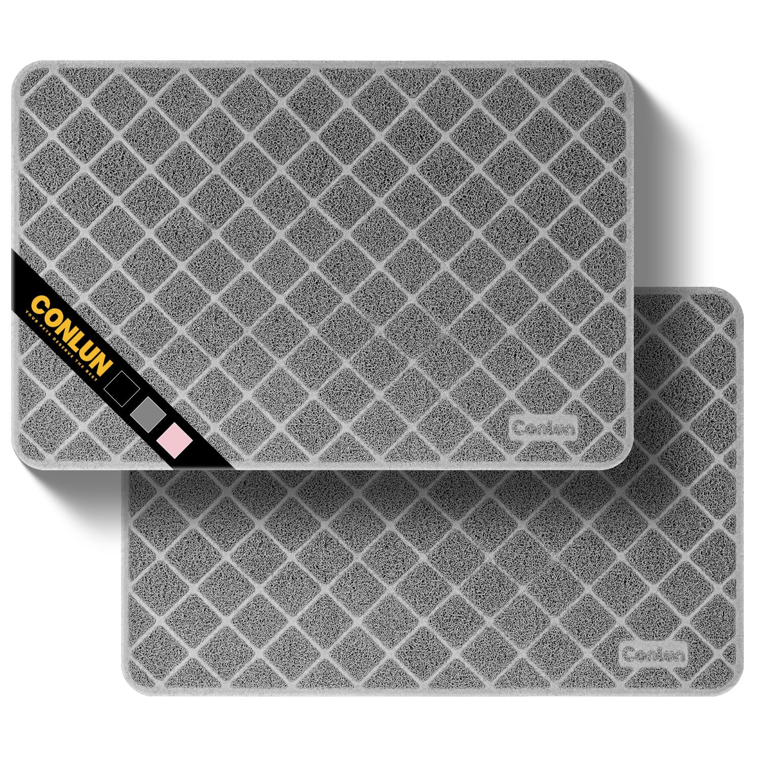 Conlun cat litter mat grid mesh captures stray litter from paws