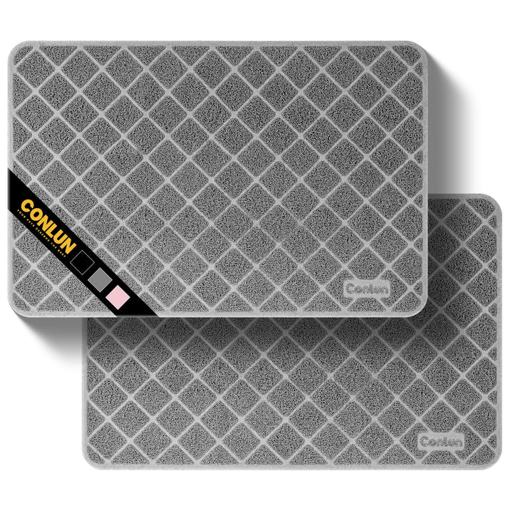 Conlun cat litter mat grid mesh captures stray litter from paws