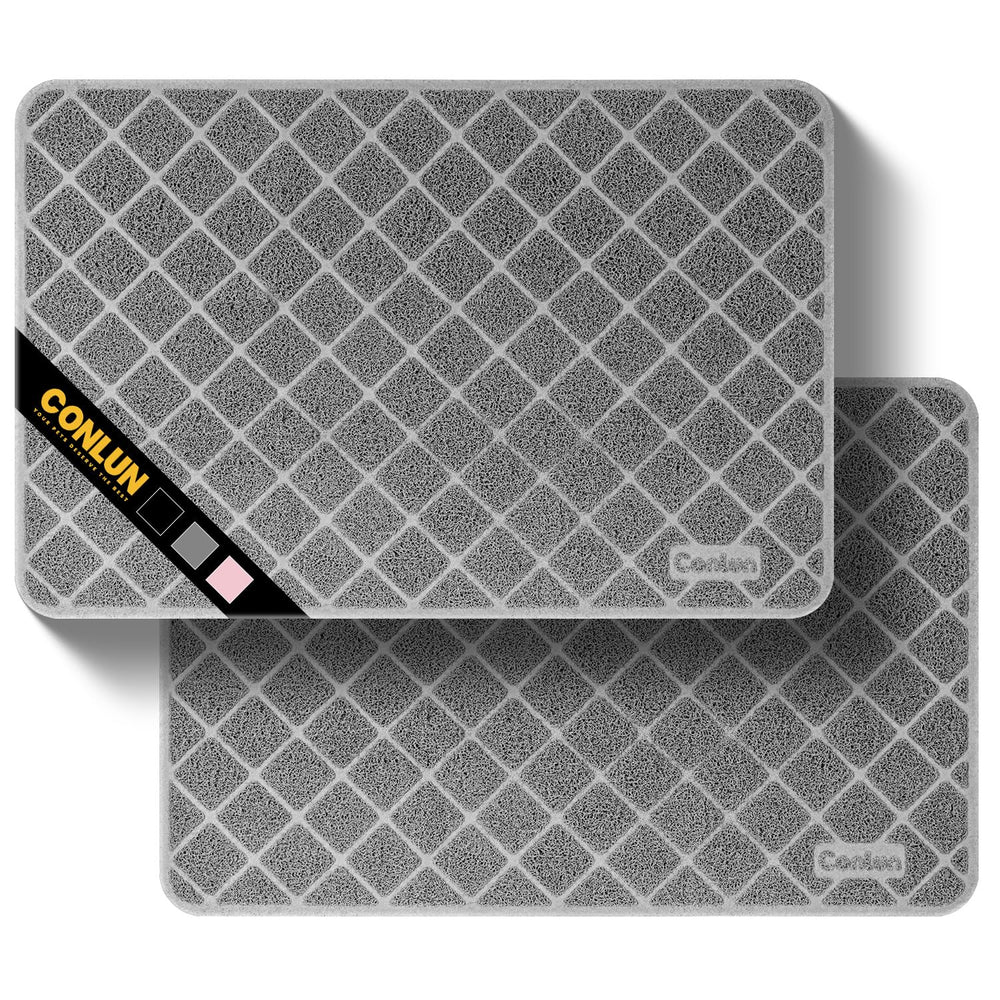 Conlun cat litter mat grid mesh captures stray litter from paws