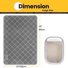Conlun Cat Litter Mat with non-slip back stays in place.