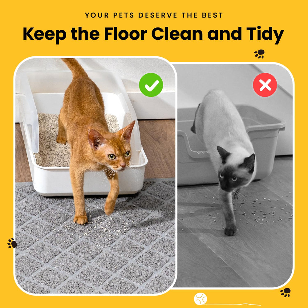 Conlun cat litter mat non-slip backing stays in place