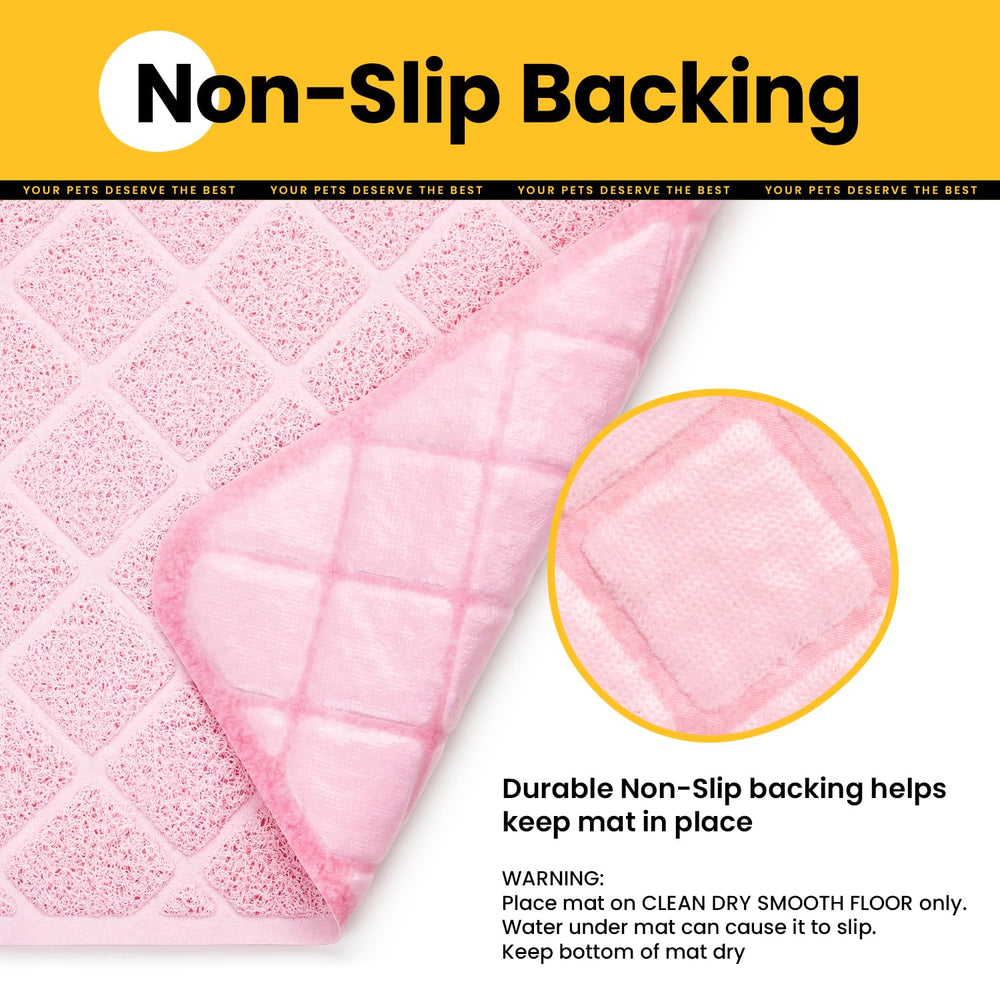 Conlun cat litter mat paw dirt capture reduces tracking around the box.