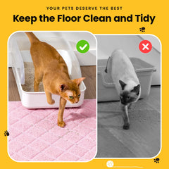 Conlun cat litter mat soft PVC texture gentle on cat paws and comfortable.