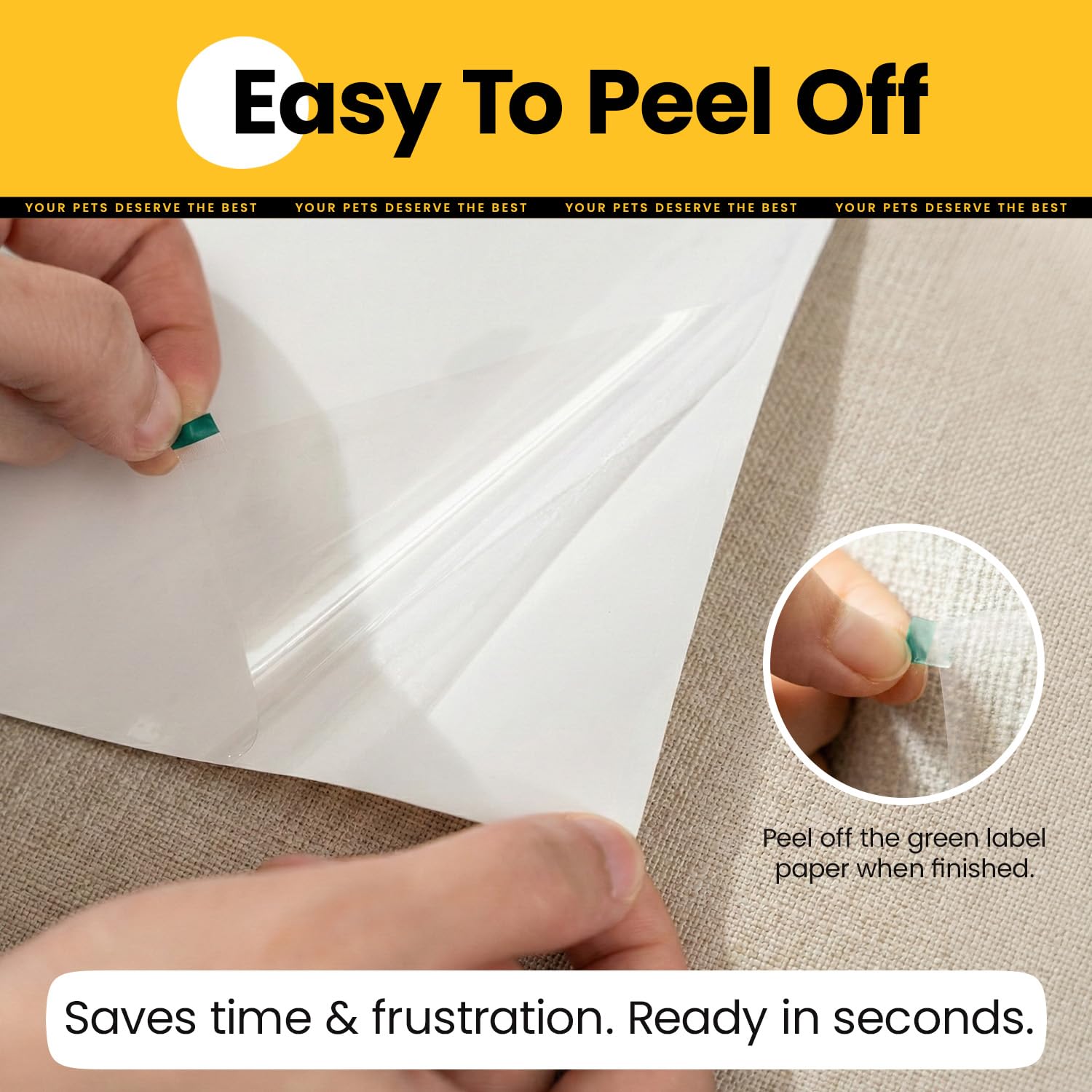 Easy peel and install with corner guide and scraper
