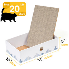Conlun checkered-design scratcher blends with home decor while entertaining cats.
