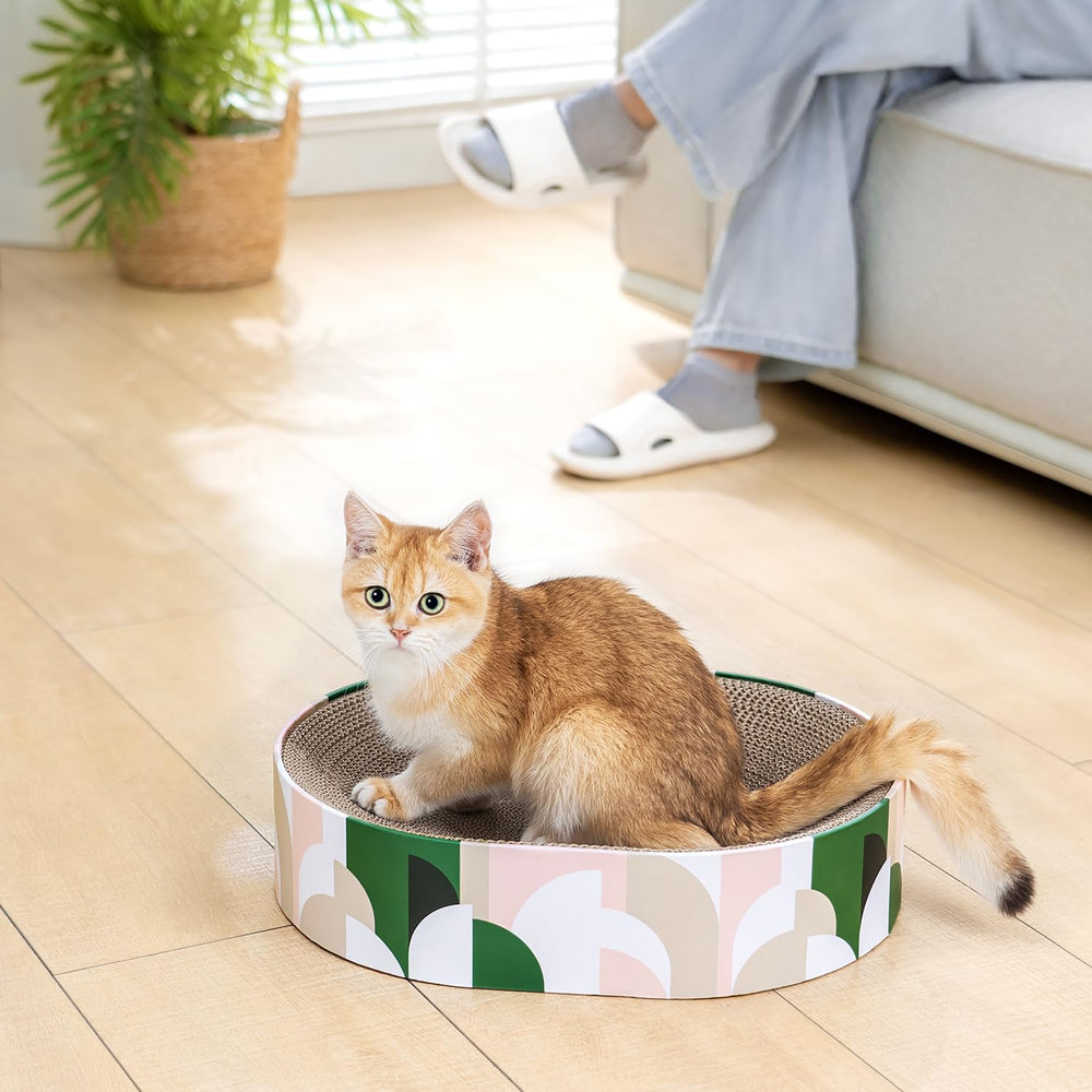 Conlun room-decor-friendly scratcher bed supports cats in living rooms and bedrooms.