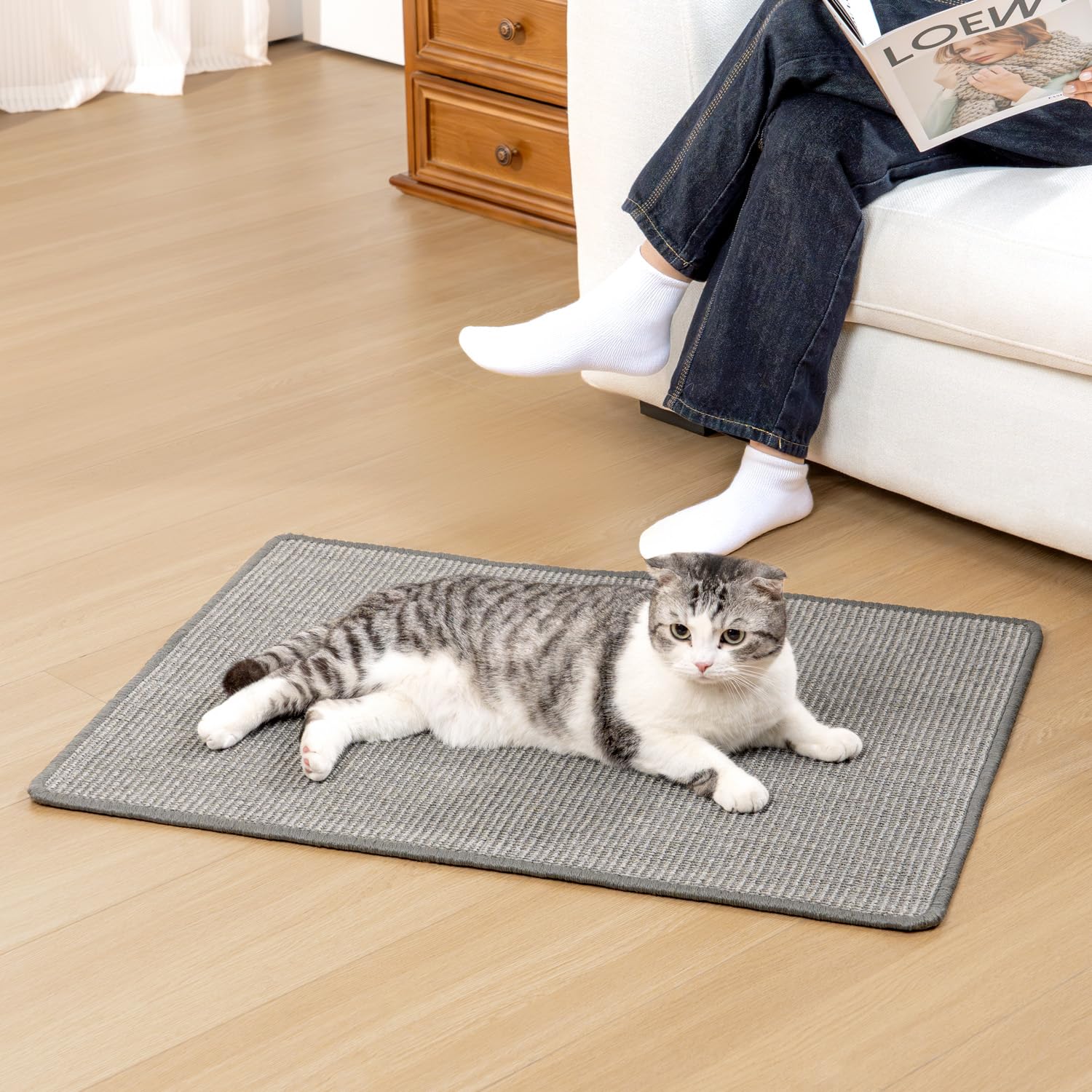 Conlun scratcher mat design blends with home decor in any room