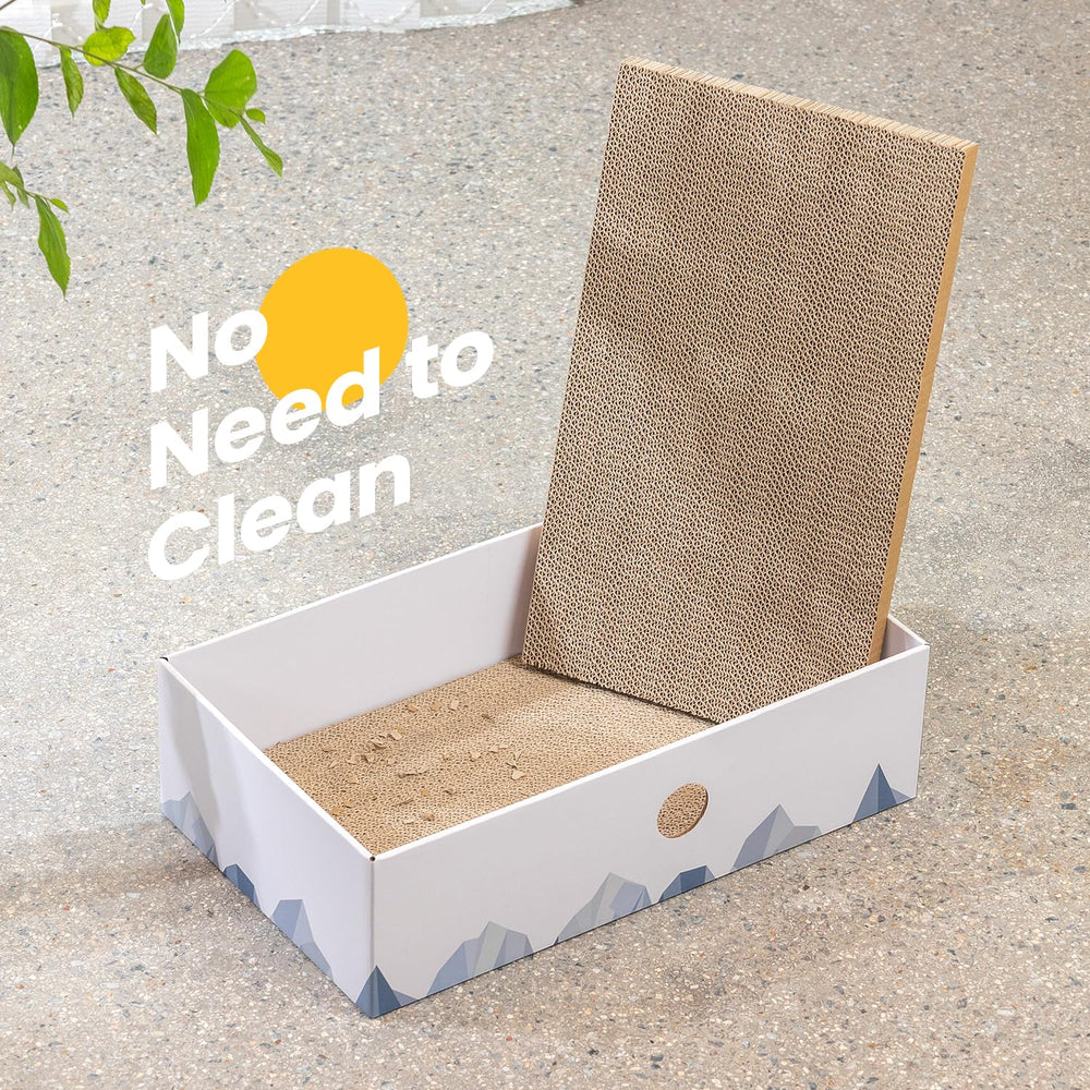 Conlun double-sided cardboard pad promotes natural scratching behavior.