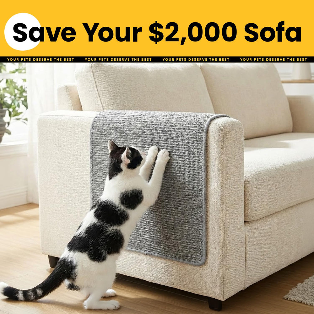 Conlun cat scratcher wall-mount setup with hook-and-loop tape