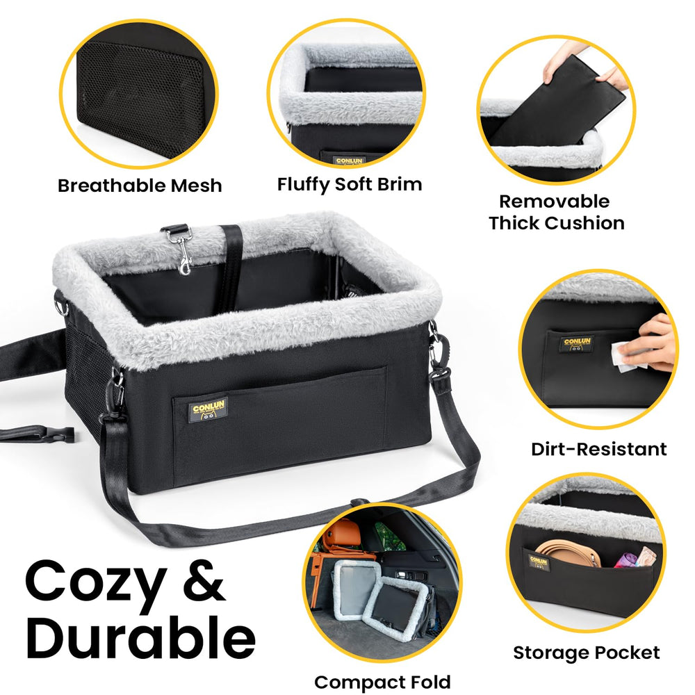 Conlun dog seat booster durable fabric for mess resistance and wipe cleanup
