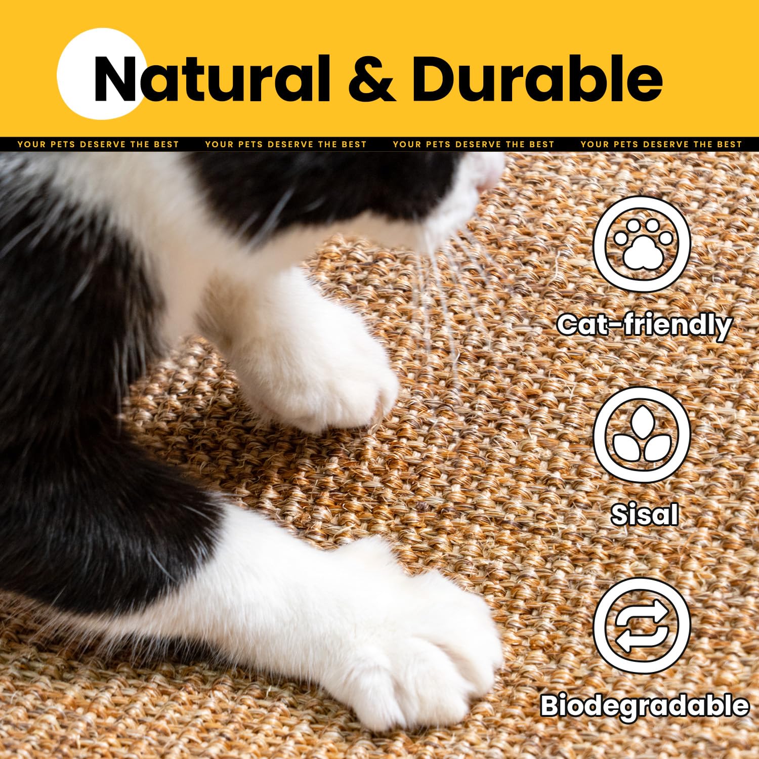 Conlun easy-clean cat scratch mat simplifies maintenance after scratching