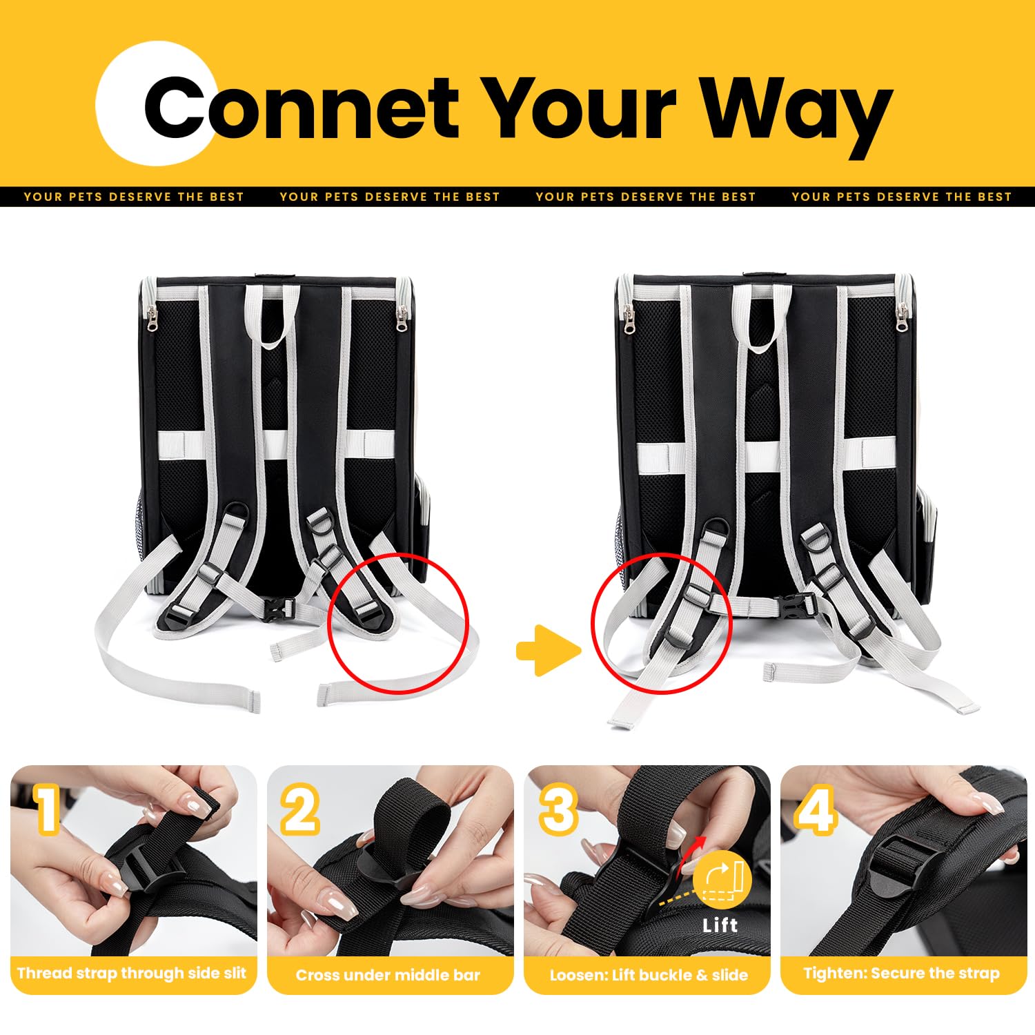 Conlun backpack's ergonomic padded straps reduce shoulder strain.