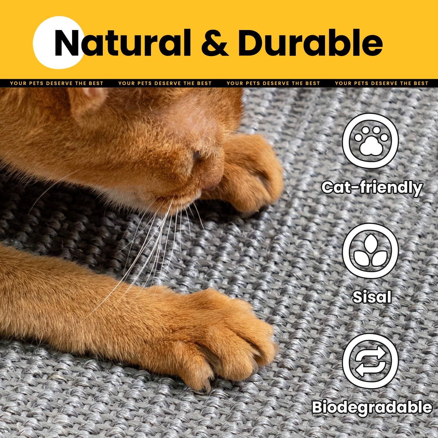 Conlun grey two-pack scratching mats ready for homes with multiple cats