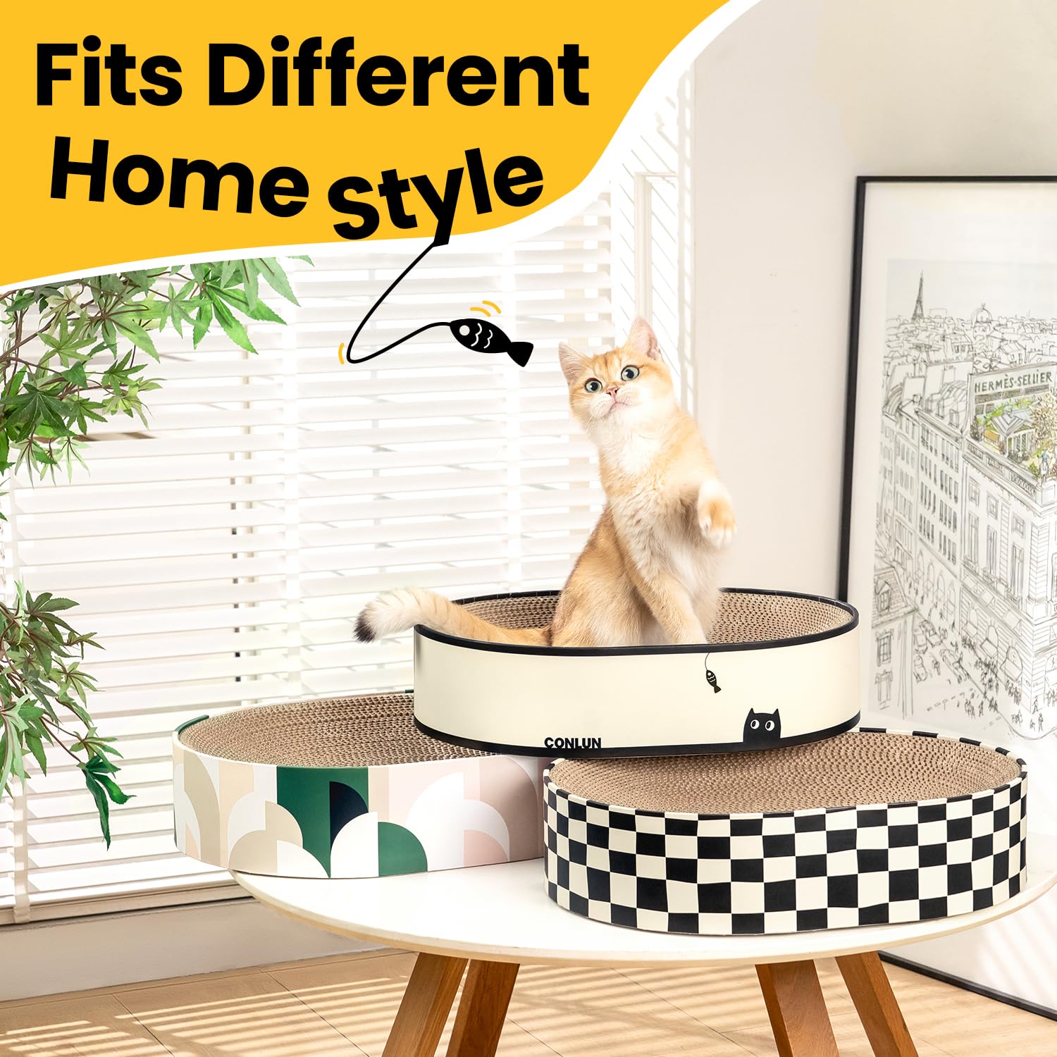 Conlun large-cat friendly dimensions suit bigger cats.