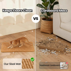 Conlun natural sisal scratcher material highlights long-lasting fibers for claw activity