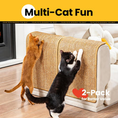 Conlun cat scratch pad floor use demonstrates versatile placement protecting furniture