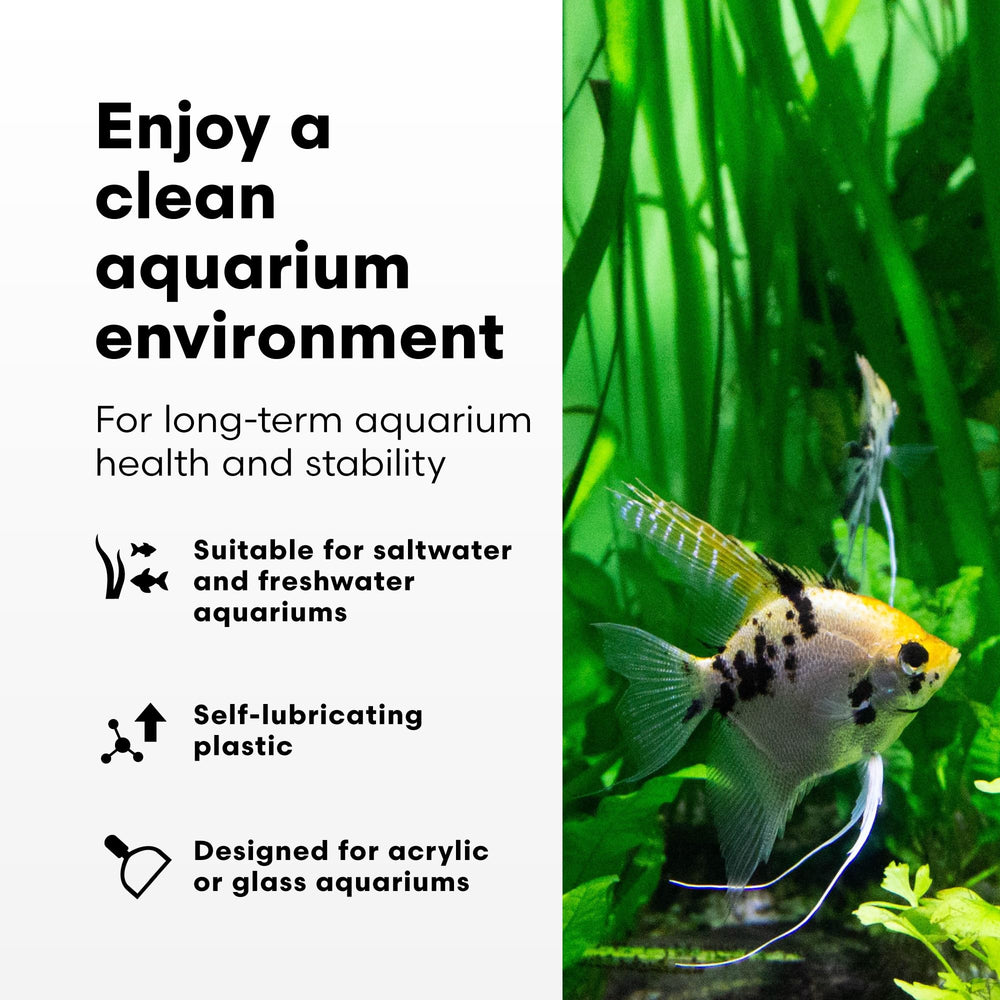 Continuum AquaBlade P white plastic body improves visibility on dark algae.